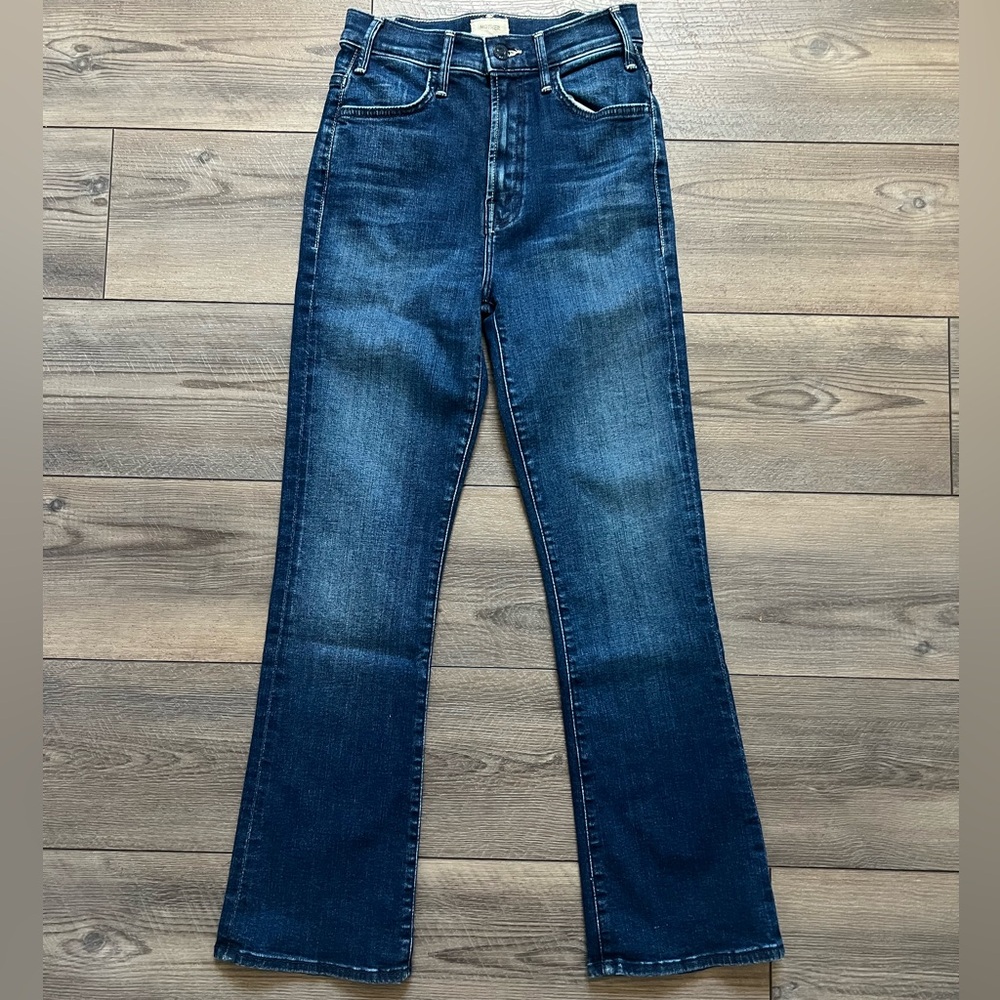 Size 25 NWT MOTHER The Hustler High Rise Ankle Flare Jeans in Heirloom